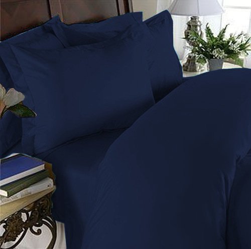 Elegant Comfort 1500 Series Sheet Set, Full Size, Navy Blue