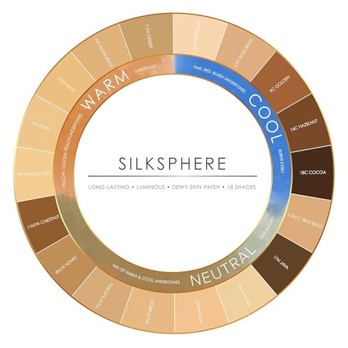 TEMPTU SilkSphere Airbrush Foundation: Long-Lasting Liquid Makeup, Medium to Full Coverage | 4-In-1 Formula Foundation, Primer, Concealer & Corrector | Luminous, Dewy Finish | 9C Golden | .25 Fl Oz