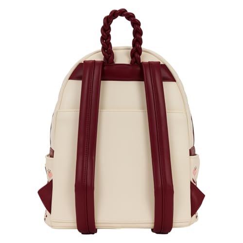 Loungefly Cream & Red Floral Mid-Size Backpack