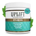 Uplift Provisions Styling Hair Gel for Men, Women & Kids - Strong Hold for Curly, Slicked-Back & Natural Hair - Non-Greasy, No Flake, 16 Fl Oz