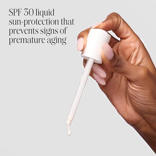 COOLA Organic Sun Silk Drops and Face Moisturizer with SPF 30, Dermatologist Tested Sunscreen with Plant-Derived BlueScreen Digital De-Stress