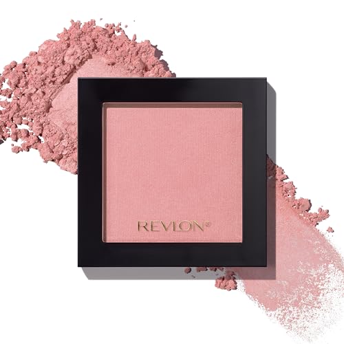 Revlon Powder Blush Face Makeup, High Impact Buildable Color, Lightweight & Smooth Finish, 004 Rosy Rendezvous, 0.17 oz