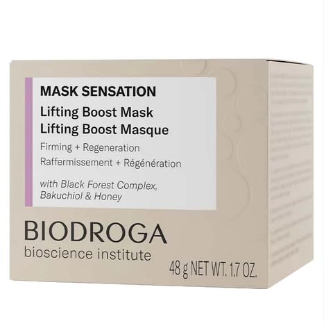Biodroga MASK SENSATION Lifting Boost Mask (1.7oz) - Anti Aging, Firming, Energizing, Plumping, Tightening Effect - with Black Forest Complex - Made