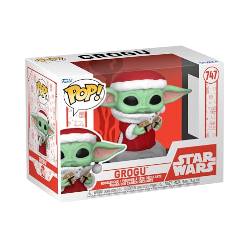 Funko POP! Star Wars: The Mandalorian Holiday - Grogu (Santa) - The Child - Baby Yoda - Collectable Vinyl Figure - Gift Idea - for Kids & Adults