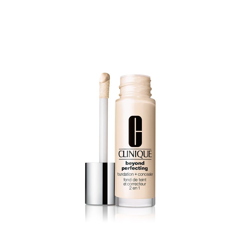 Clinique Beyond Perfecting Lightweight Liquid Foundation + Concealer For Dry Combination to Oily Skin Types | Full Coverage + Natural Matte Finish