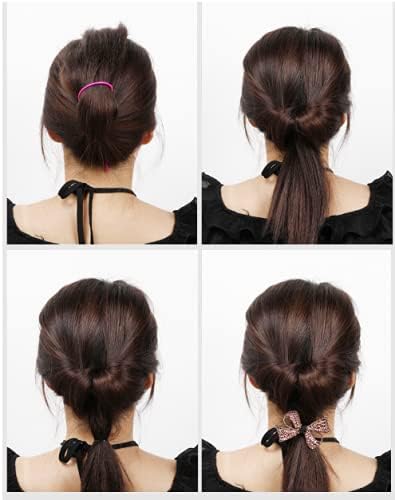 1Set(2pcs) Plastic Magic Hair Braid Ponytail Maker Clip Tool Simple Diy Hair Style Accessories Styling (Black)
