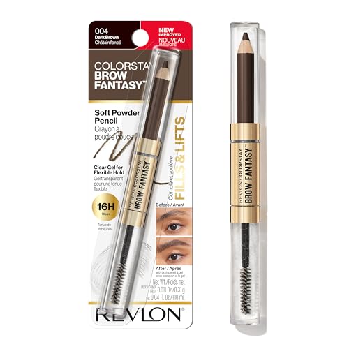 Revlon ColorStay Brow Fantasy, All In One Eyebrow Powder Pencil with Shaping Clear Gel, Gel Infused with Panthenol, Smudge-proof, 16HR Visibly Full