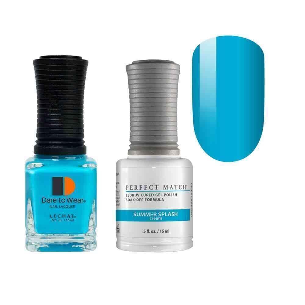LeChat Perfect Match Summerlicious 2021 Gel Polish + Nail Lacquer - Summer Splash #PMS281 - 0.5 oz Beauty & Personal Care LECHAT