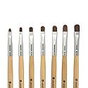 Winstonia 7pcs Gel Nail Brush Set for Nail Tips Builder & Overlay, Sculpting, Poly Gel, and Extensions. Oval Size Brushes Manicure Painting Pen