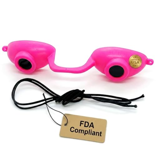 Super Sunnies Flexible UV Eye Tanning Bed Goggles w/Strap - Pink Beauty and Personal Care Super Sunnies Default Title