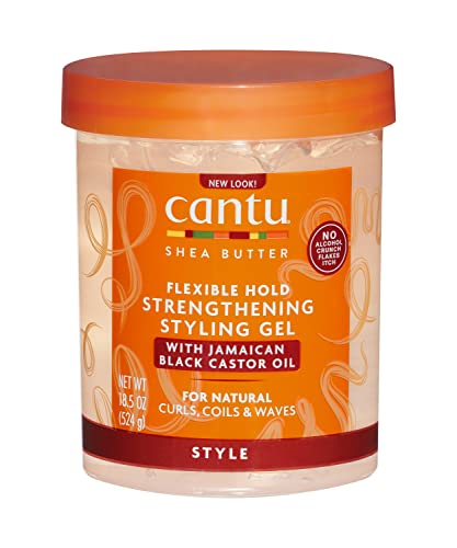 Cantu shea butter maximum hold strengthening styling gel with jamiaican black castor oil, 18.5 Ounce