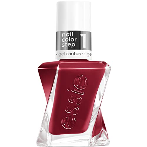 essie gel couture, Long-Lasting Nail Polish, 8-free Vegan, Fashion Freedom, Red, Put In The Patchwork, 0.46 fl oz Beauty & Personal Care essie