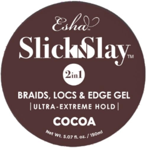 Esha Slick N Slay Braiding Gel - 3-in-1 Braid and Edge - Ultra Extreme Hold for Hair - Hydrating & Conditioning Shining - Fast Dry Locking Gel