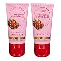Bath and Body Works Travel Cream 2.5 oz - Pack of 2 (Strawberry Pound Cake)