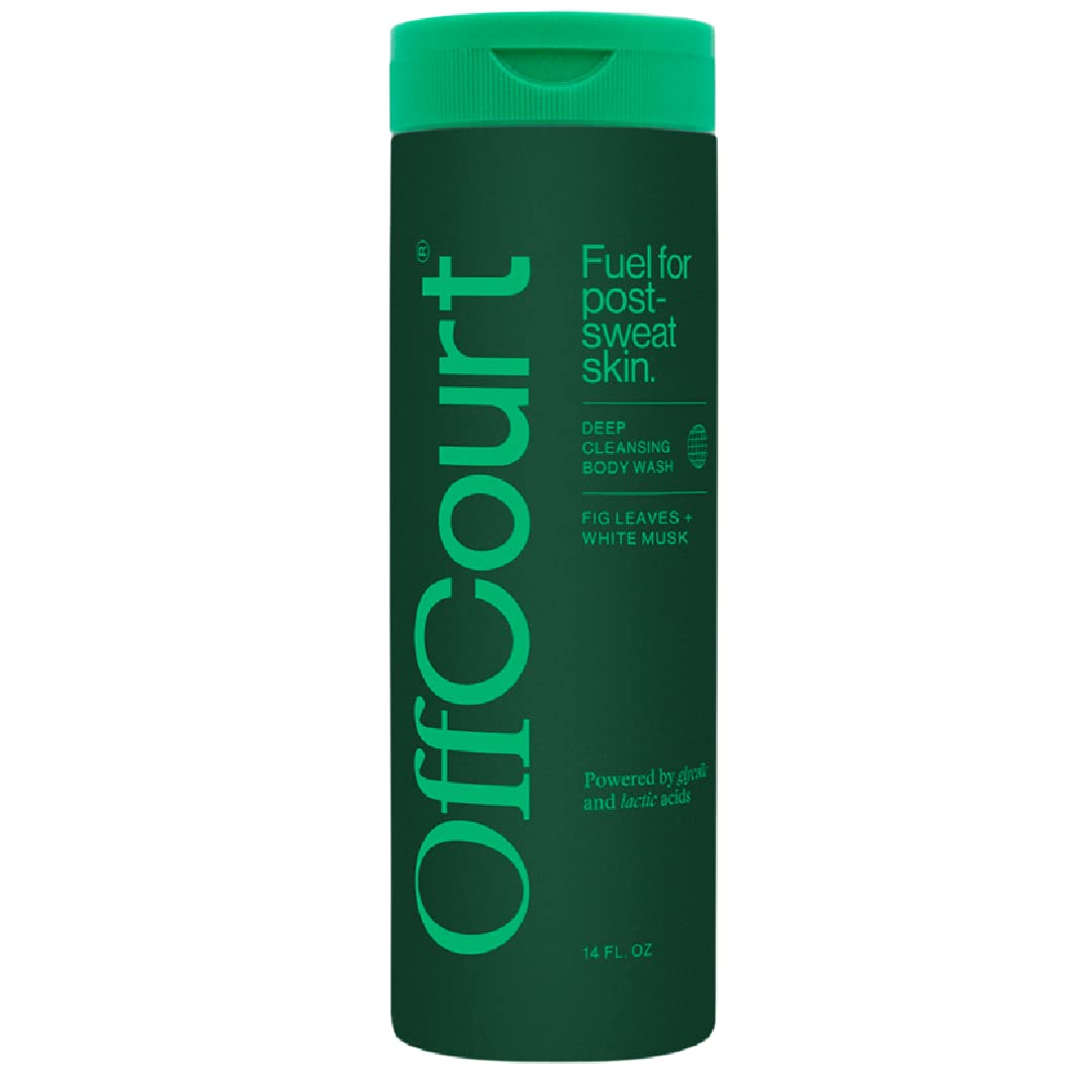 OffCourt Sulfate-Free Body Wash for Men & Women - Non-Drying Exfoliator with Glycolic & Lactic Acids Leaves Skin Fresh & Smooth with Fig Leaves Beauty & Personal Care OffCourt
