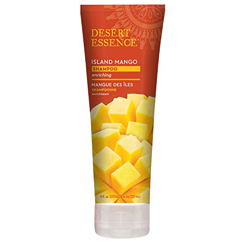 Desert Essence Island Mango Shampoo, 8oz - Rich Repair with Mango Seed Butter, Organic Hemp Oil, Jojoba & Shea Butter - Vegan, Gluten-Free - Tropical