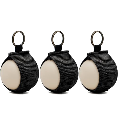 WK IEASON Lip Balm Holder Sleeve with Keychain Lipstick Sleeve Holder Tight-knit Elastic Holder for Ball Lip Balm Lipstick Holder Keychain (Blackx3)