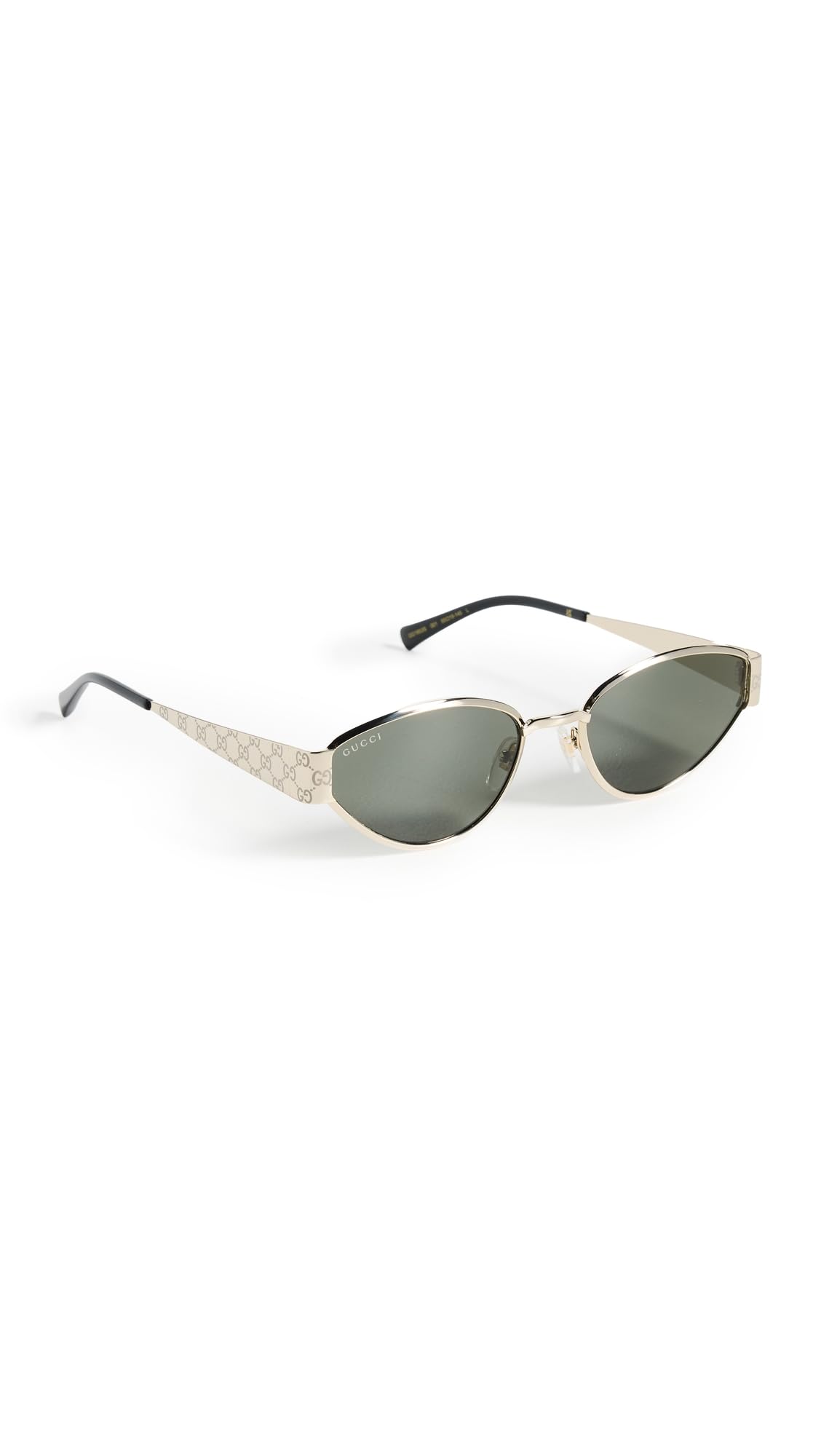 Gucci Women's Cat Eye Sunglasses, Gold-Gold-Grey, One Size