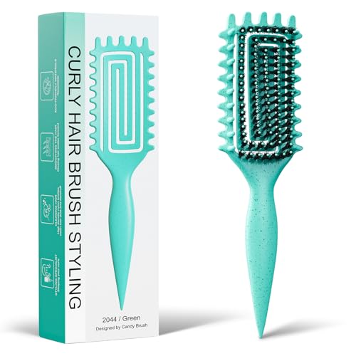 Curly Hair Brush, Curl Defining Brush with Soft Boar Bristles Detangling Tangled Glides, Wide-Teeth Design Effortlessly Shaping & Defining Curls Beauty and Personal Care Weldilgit Default Title