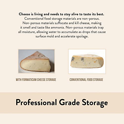 Formaticum - 15-Pack Cheese Storage Bags - 6.25 x 11 Wax Paper Bags to Keep Cheese or Charcuterie Fresh - Professional Grade Cheese Paper…