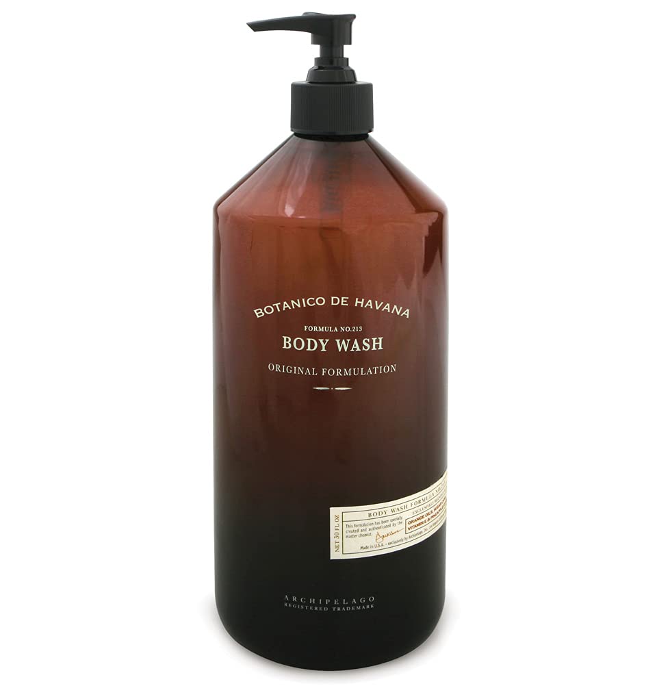 Archipelago Botanicals Botanico de Havana Body Wash, Moisturizing Body Wash for Dry and Sensitive Skin, Gentle Daily Cleanser, Free from Parabens