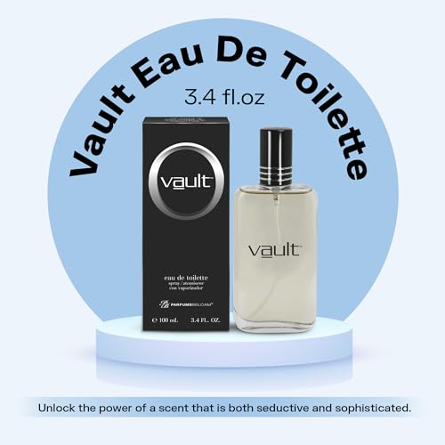 PB ParfumsBelcam Vault Eau De Toilette Spray for Men – Bold Fresh Musk with Bergamot, Sandalwood & Sweet Grass Notes, Long-Lasting Masculine Fragrance