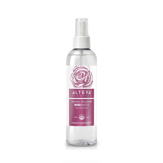 Alteya Organics Rose Water USDA Certified Organic Facial Toner, 8.5 Fl Oz/250mL Pure Bulgarian Rosa Damascena Flower Water, Award-Winning Moisturizer