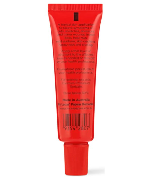 Lucas Papaw Ointment - 15g Tube with Lip Applicator - Multi-Purpose Balm for Chapped Lips, Minor Burns, Sunburn, Cuts, Insect Bites, and Diaper Rash