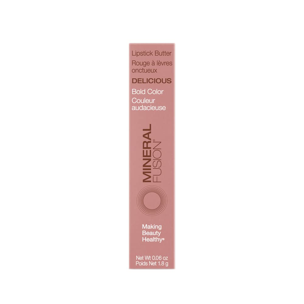 Mineral Fusion Lipstick Butter 0.06 Ounce, Delicious, 1 Count