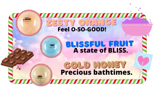 Sweet Escape Candy Fruity Juicy Sweet Treat Bomb Bath Fizzers Bath Bomb Gift Set for Women - 9 Large Bath Bombs Aromatherapy Luscious Fragrance Bath…