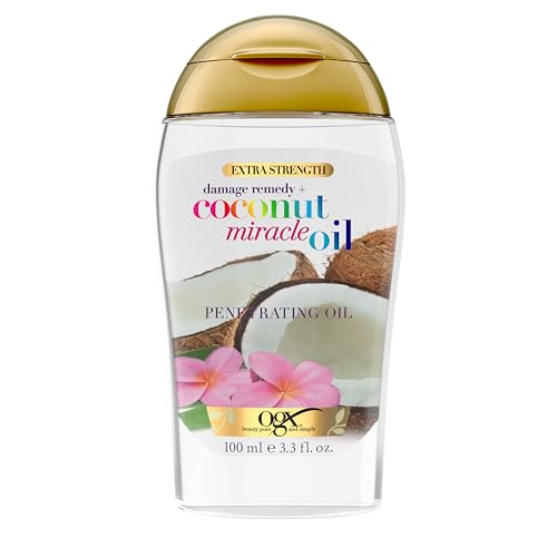 OGX Extra Strength Damage Remedy + Coconut Miracle Oil Penetrating Hair Oil Treatment, Extra Hydrating Anti-Frizz Oil for Coarse, Dry Hair Beauty and Personal Care OGX Default Title