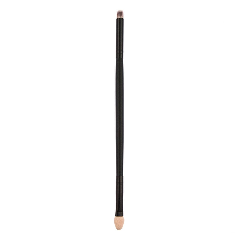 Coobbar 10Pcs Black Double-headed Sponge Eyeshadow Brush With Nose Shadow Brush