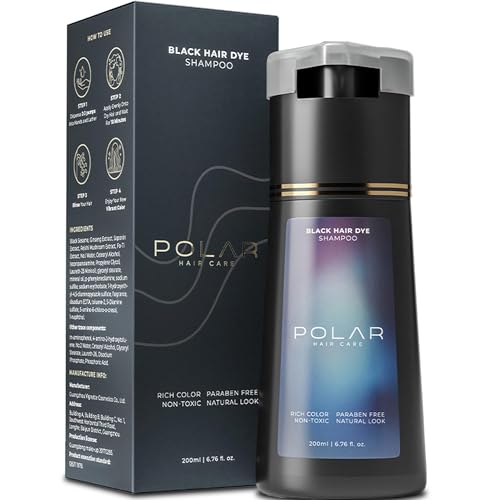 Polar Hair Dye Shampoo | Jet Black Hair Dye Color Shampoo for Gray Coverage Beauty and Personal Care POLAR HAIR CARE Default Title