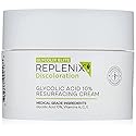 Replenix Glycolic Acid 10% Resurfacing Cream, Hydrating & Lightweight Medical-Grade Exfoliating Face Moisturizer for Skin Discoloration (1.7 oz)