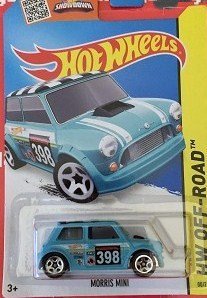 HOT WHEELS SHOWDOWN SCAN & RACE! HW OFF-ROAD LIGHT BLUE MORRIS MINI 80/250