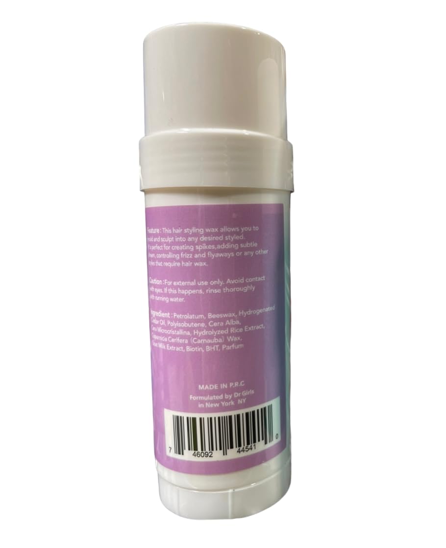 Dr.Girls Rice Water Extra Mega Hold Hair Beeswax Stick 2.11oz/ 60g (Goat Milk)