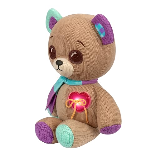 Thready Bear - Interactive 14" Plush. Make A Wish & Comes to Life. Magical Expressive Button Eyes - Happy, Sad, Winks & Blinks. 70+ Expressions &…