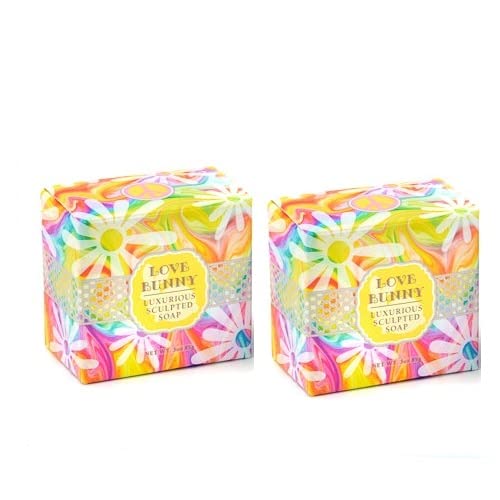 Greenwich Bay Trading Easter Gift Set- 2 Soap Bar Easter Bunny Set- Love Bunny White Decorative Soaps - Enriched with Shea Butter, Cocoa Butter, Sweet