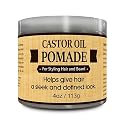 OKAY | Men's Castor Oil Beard and Hair Pomade | For All Hair Types & Textures | All Day Hold | Sleek, Defined Look | Free of Silicone & Paraben, Gray