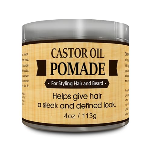 OKAY | Men's Castor Oil Beard and Hair Pomade | For All Hair Types & Textures | All Day Hold | Sleek, Defined Look | Free of Silicone & Paraben, Gray