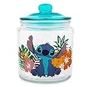Silver Buffalo Disney Lilo & Stitch Tropical Glass Cookie Snack Candy Jar With Lid (Small)
