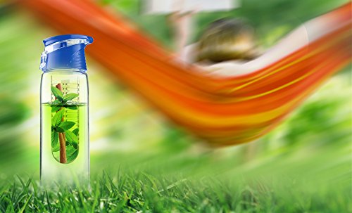 Asobu Flavor It Infuser Water Bottle Pure Fruit Flavour 2 Go, Blue,20 oz