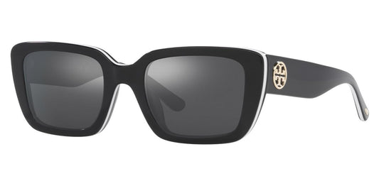 Tory Burch Sunglasses TY 7190 U 19466G Black White Trilayer