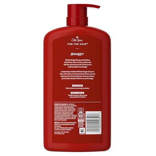 Old Spice Swagger 2-in-1 Shampoo & Conditioner for Men, Cedarwood Lime Scent, Barbershop Quality Hair Care, 29.2 fl oz Each, Twin Pack