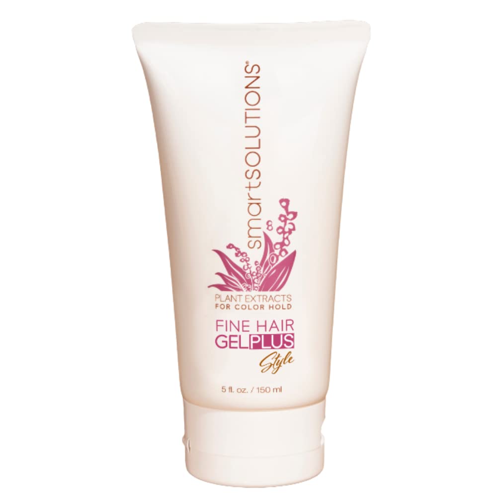 SMART SOLUTIONS Fine Hair Gel Plus, 5 oz | Enhances Shine | Adds Volume | Easy Wash-out | Paraben-Free