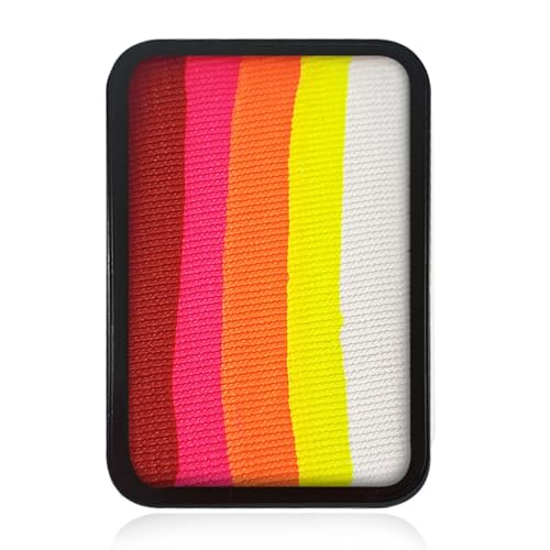 Kraze FX Face Paint Palette Refill - Burning Heart (10 gm), Professional 1-Stroke Split Cake, Hypoallergenic, Non-Toxic, Water Activated Halloween