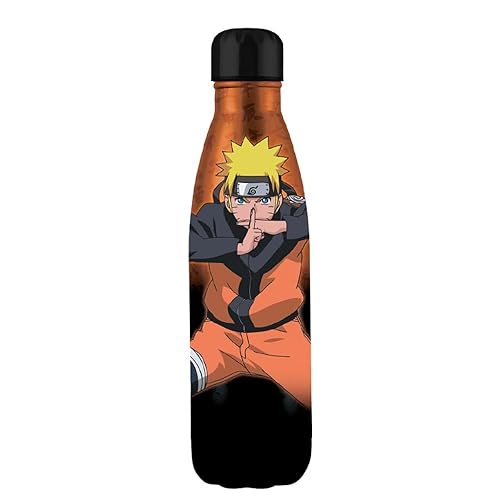 Nemesis Now Naruto Water Bottle 500ml, 27cm, Stainless Steel, Orange/Black