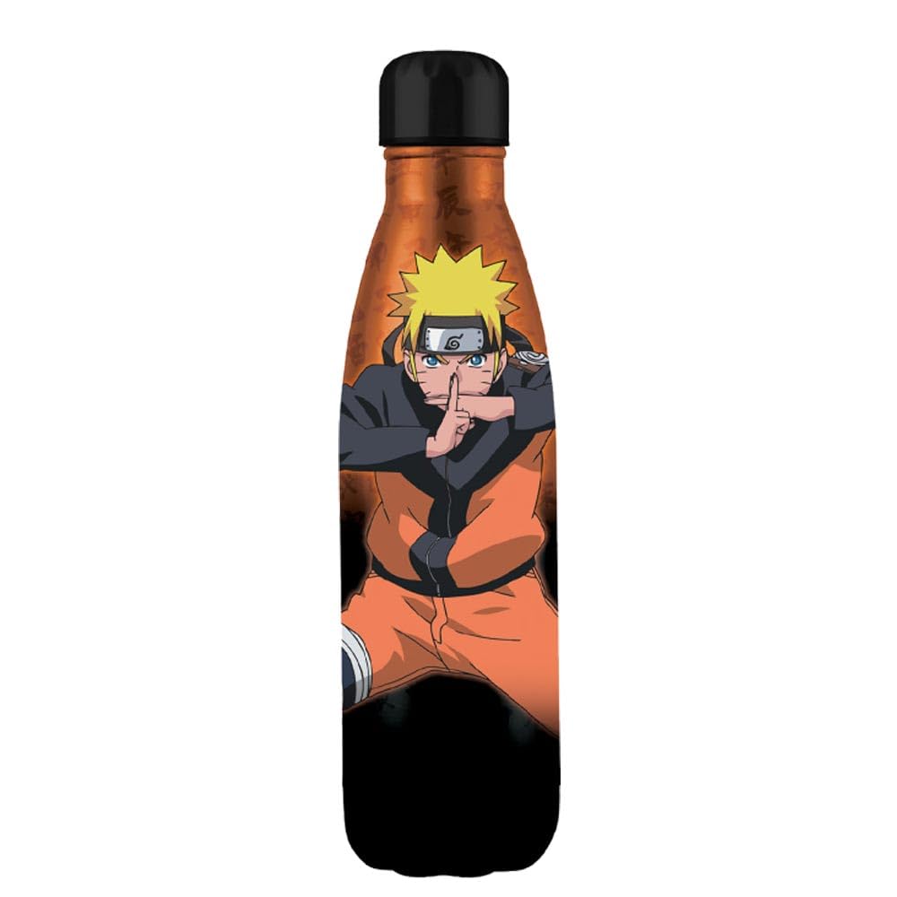 Nemesis Now Naruto Water Bottle 500ml, 27cm, Stainless Steel, Orange/Black