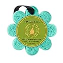 Spongelle Coconut Verbena Wild Flower Buffer Body Scrubber | Bath & Shower Loofah for Women | Exfoliator with Body Wash Infused Sponge | 14+ uses