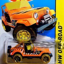 HOT WHEELS 2015 SERIES ORANGE REGULAR TREASURE HUNT JEEP CJ-7 DIE-CAST